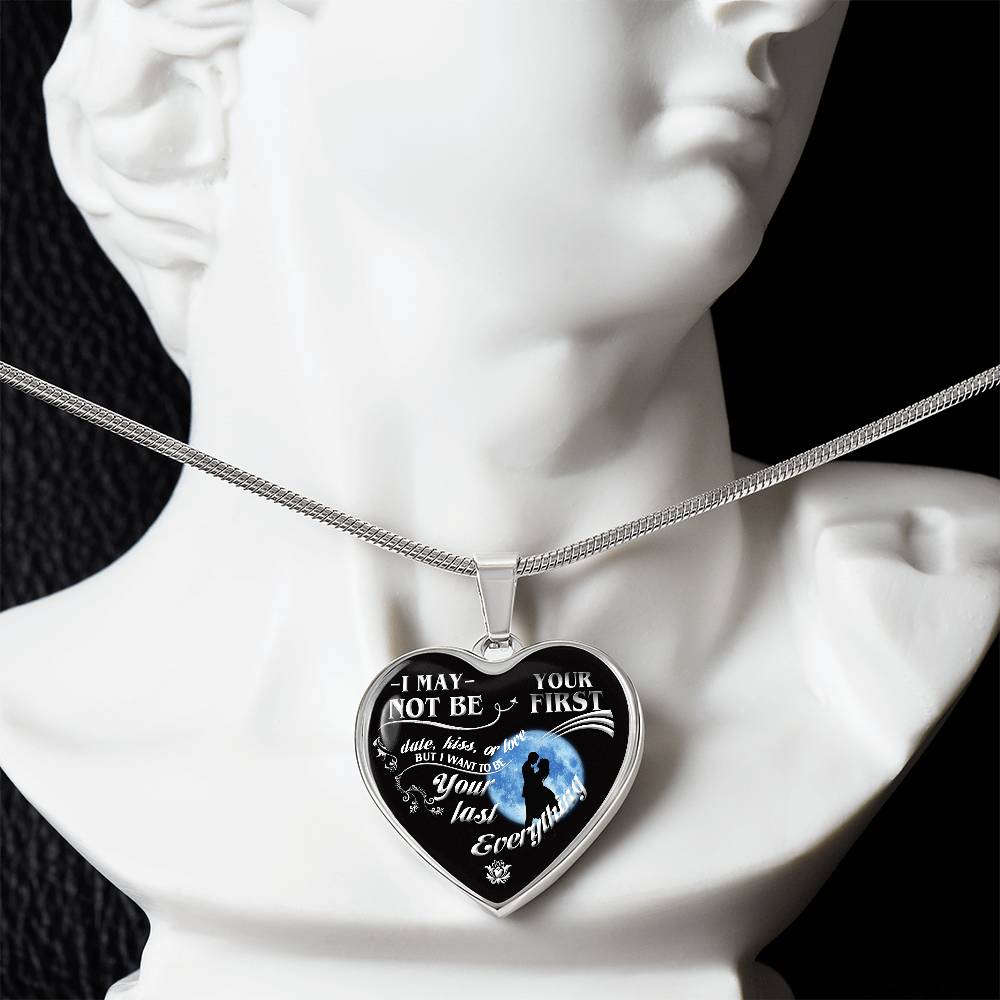 To My Wife And Husband Heart Necklace Luxury Silver, Gold Includes Gift Box!