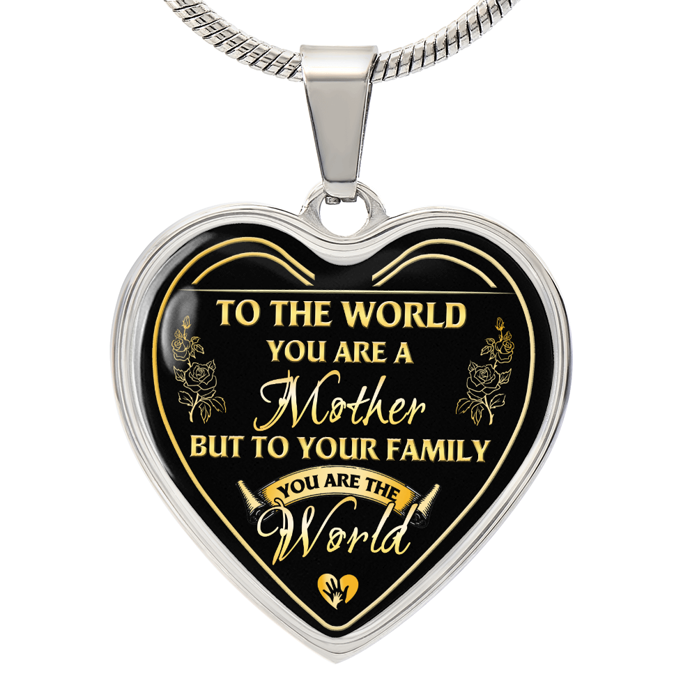 To The World You Are A Mother And Daughter Heart Necklace Luxury Silver, Gold