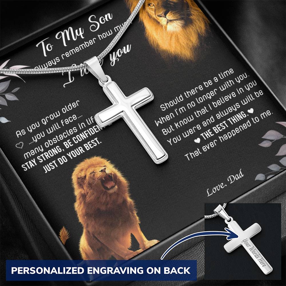 Lion Father To Son Necklace from Dad Gifts Son's Birthday Communion Graduation 174774104948