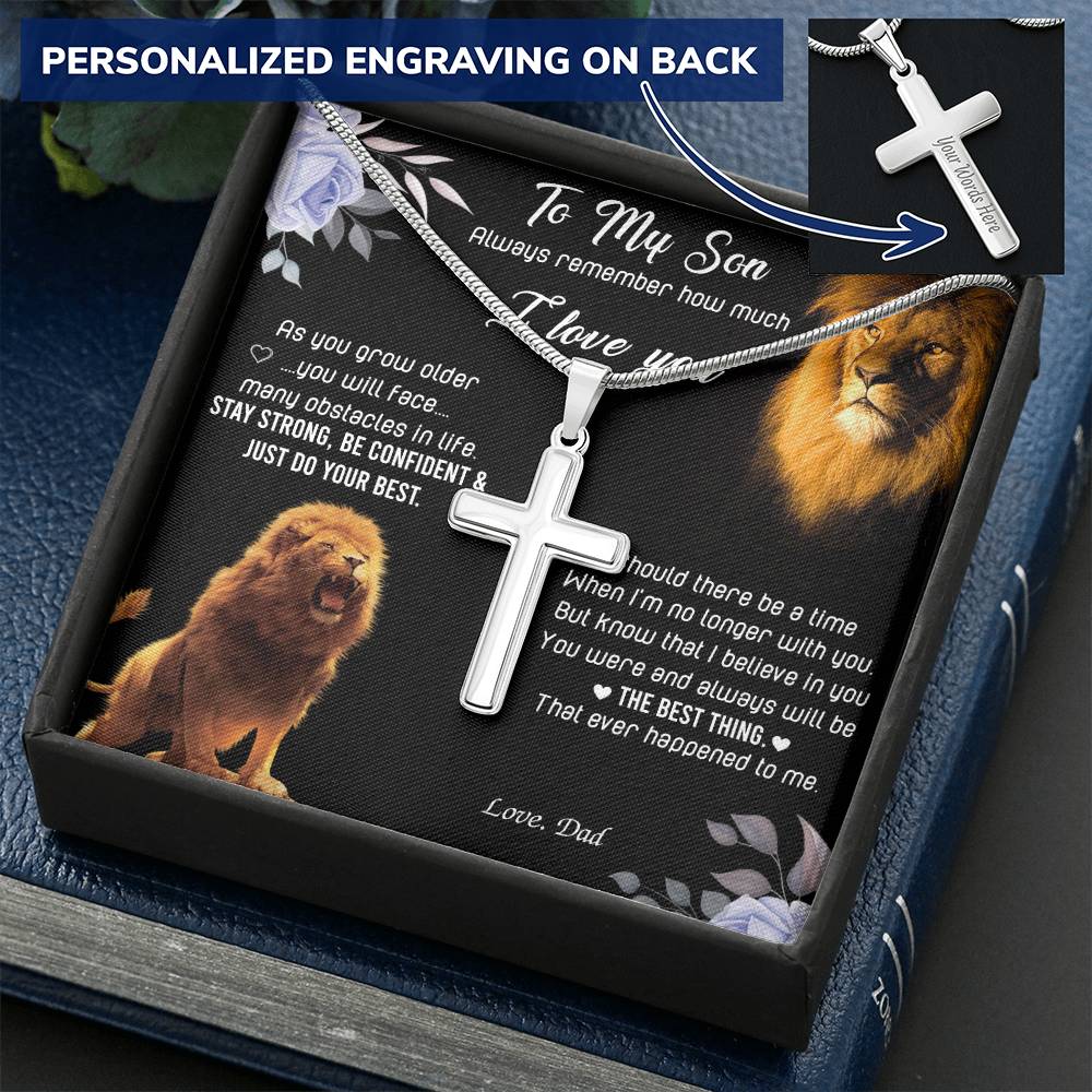 Lion Father To Son Necklace from Dad Gifts Son's Birthday Communion Graduation 174774104948