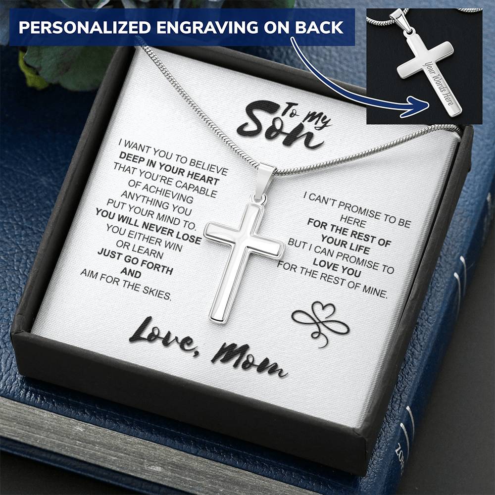 To My Son Gift Cross Necklace Sentimental Gift For My Son Jewelry Gift From Mom 174803799365