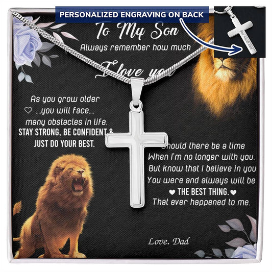 Lion Father To Son Necklace from Dad Gifts Son's Birthday Communion Graduation 174774104948