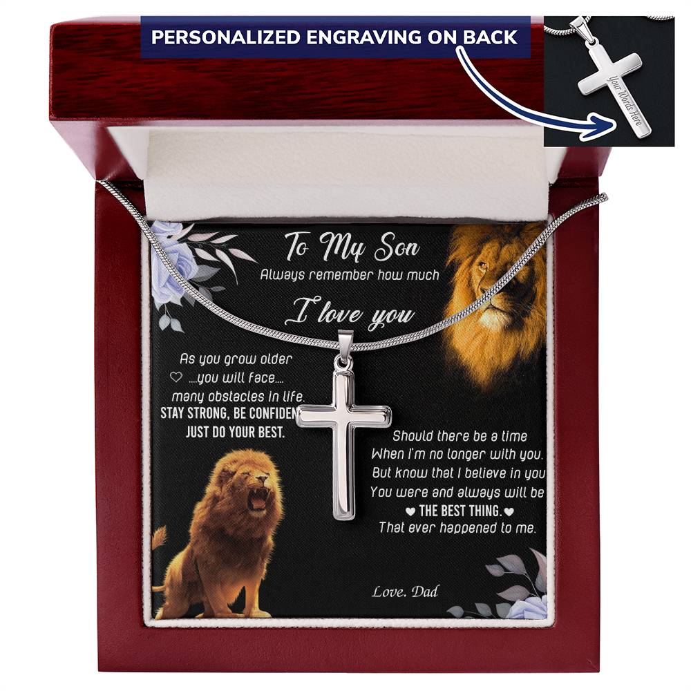Lion Father To Son Necklace from Dad Gifts Son's Birthday Communion Graduation 174774104948