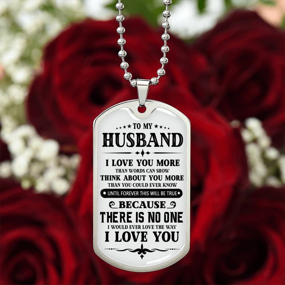 Husband And Wife Jewelry GIft For Men, To My Husband Dog Tag From Wife On Christmas