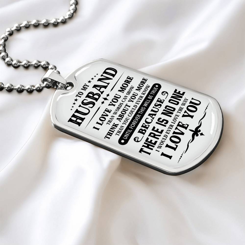 Husband And Wife Jewelry GIft For Men, To My Husband Dog Tag From Wife On Christmas