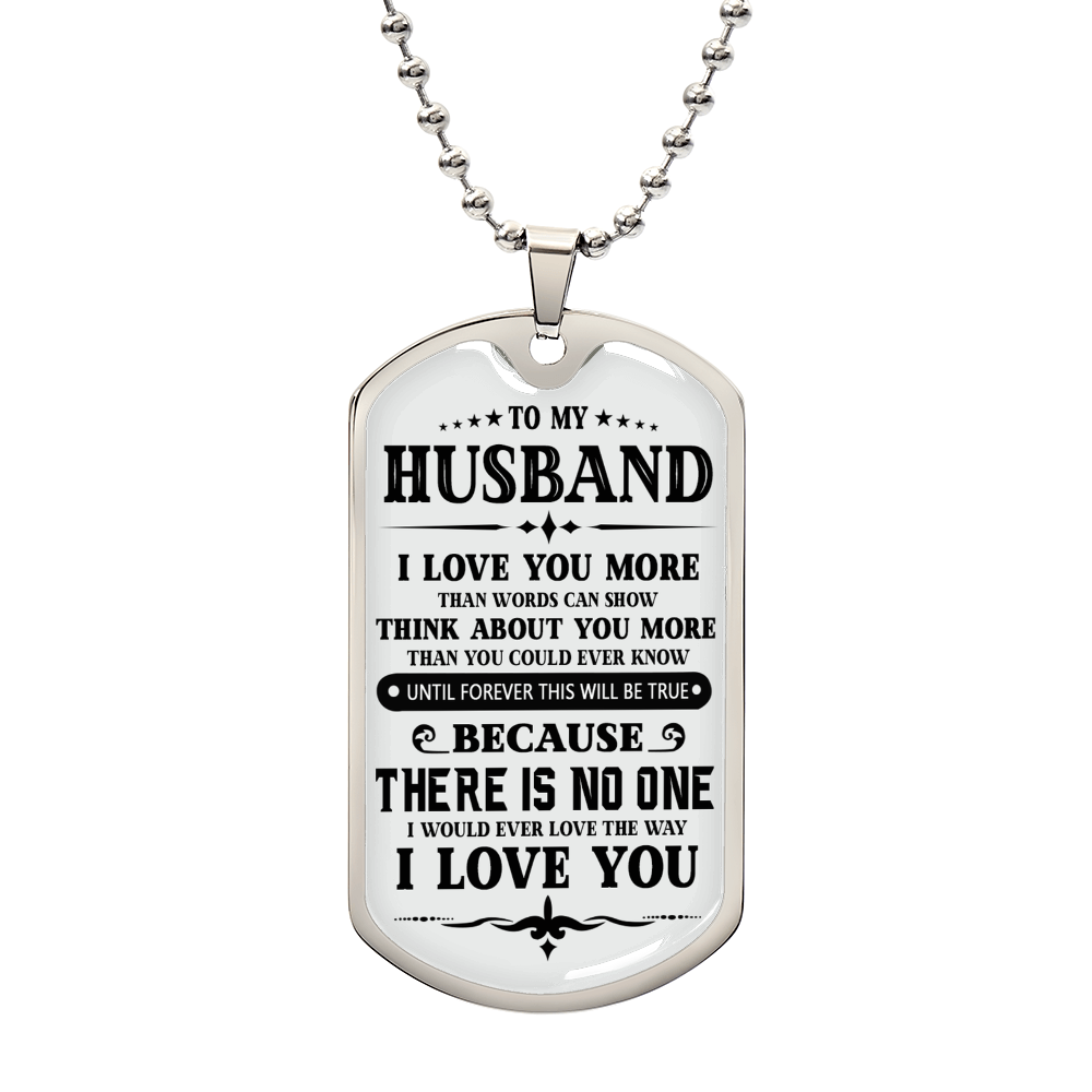 Husband And Wife Jewelry GIft For Men, To My Husband Dog Tag From Wife On Christmas