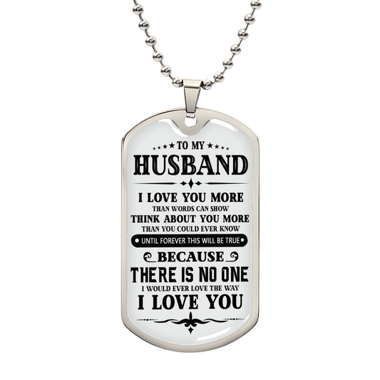Husband And Wife Jewelry GIft For Men, To My Husband Dog Tag From Wife On Christmas