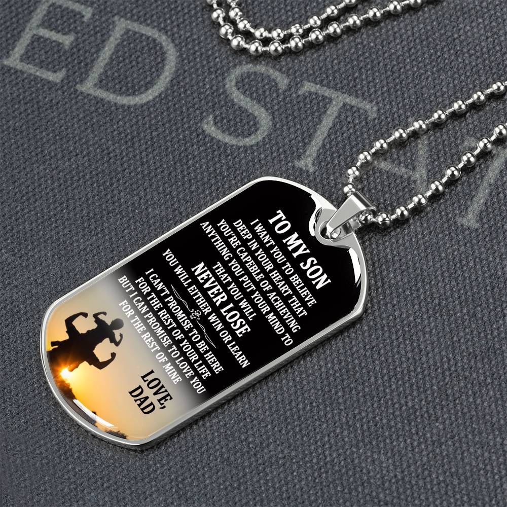 Father And Son Dog Tag - To My Son Custom Dog Tag Chain Gifts From Daddy's