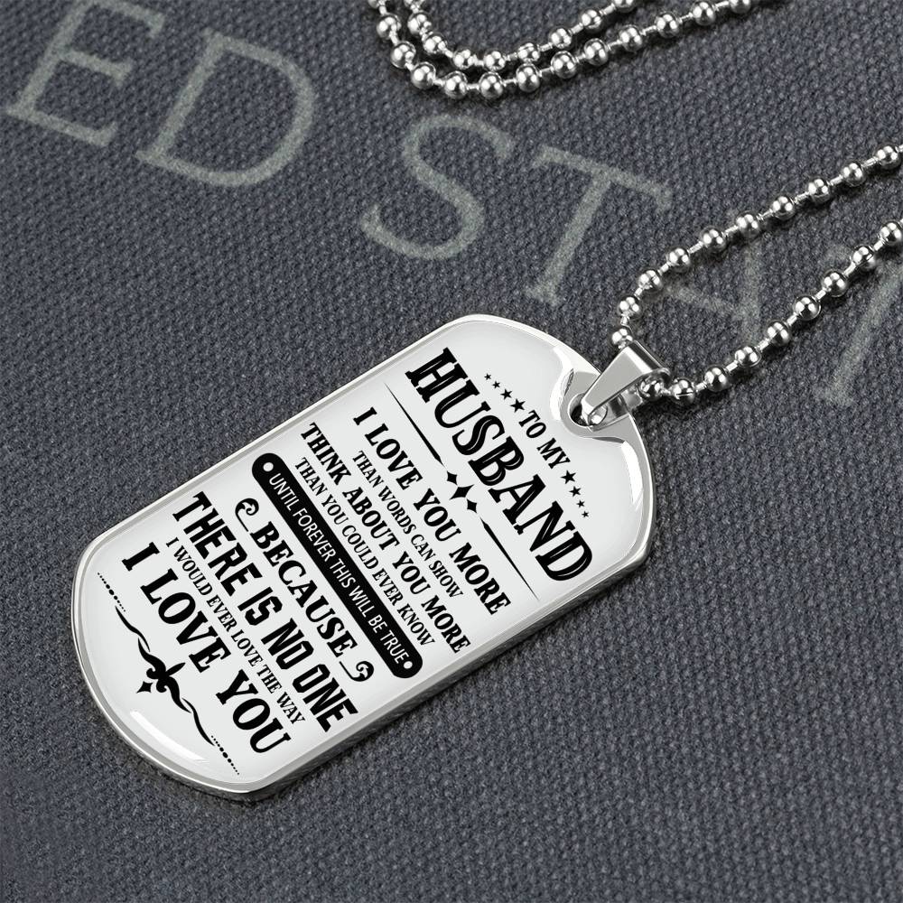 Husband And Wife Jewelry GIft For Men, To My Husband Dog Tag From Wife On Christmas