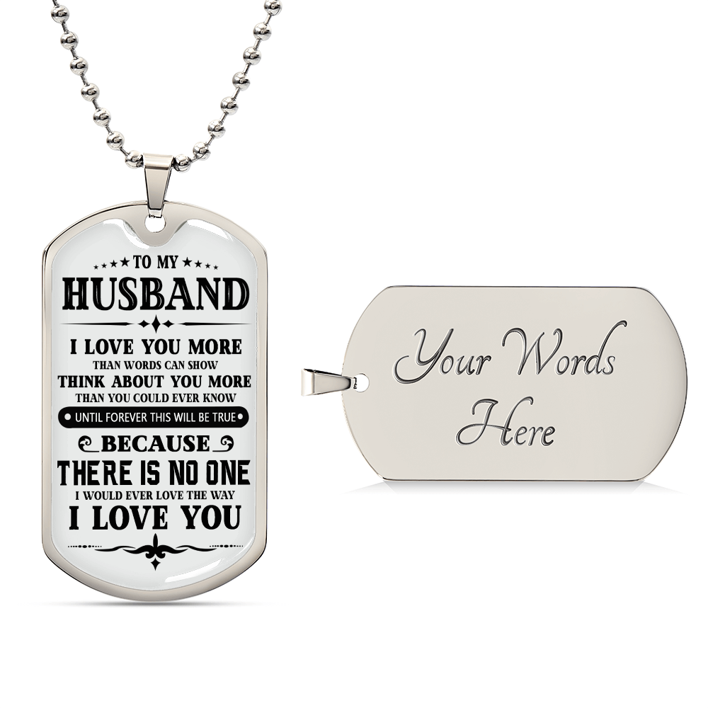 Husband And Wife Jewelry GIft For Men, To My Husband Dog Tag From Wife On Christmas