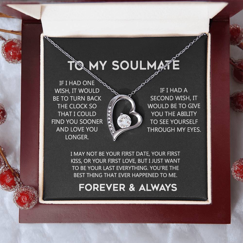 To My Soulmate Eternal Hope Necklace  Wife Soulmate Valentines Day Gift for Her 175144059615 Forever Love Necklace