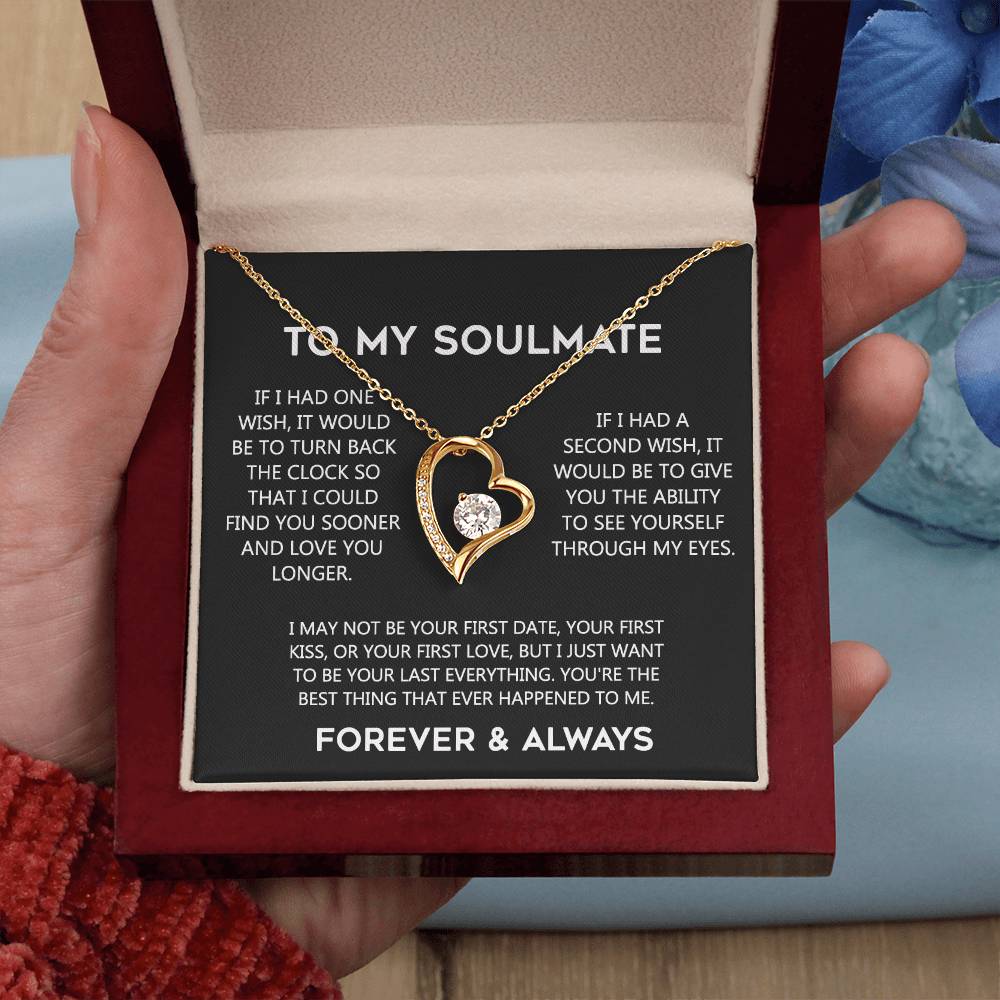 To My Soulmate Eternal Hope Necklace  Wife Soulmate Valentines Day Gift for Her 175144059615 Forever Love Necklace
