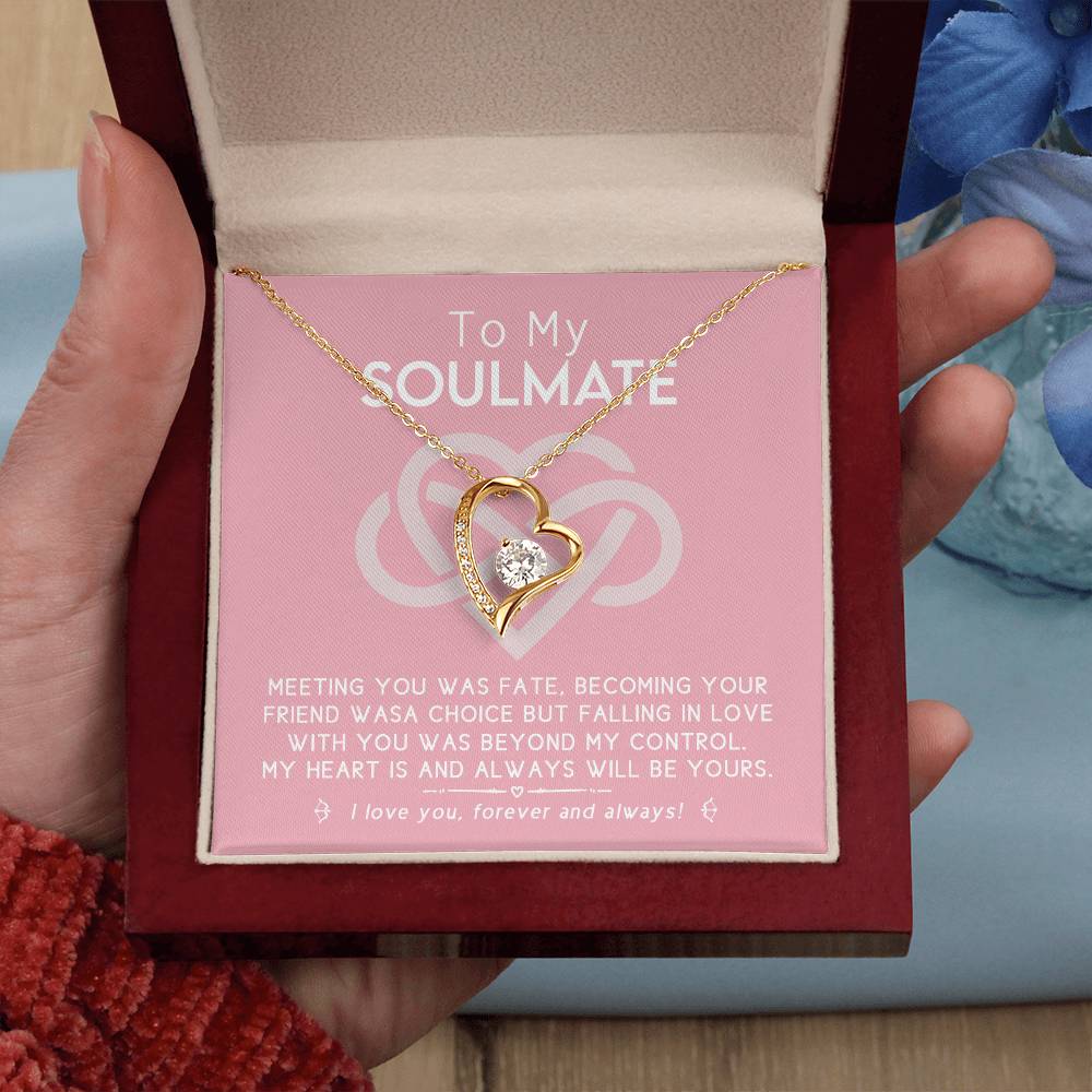 To My Soulmate Forever Love Necklace Gift For Soulmate Jewelry For Girlfriend Forever Love Necklace