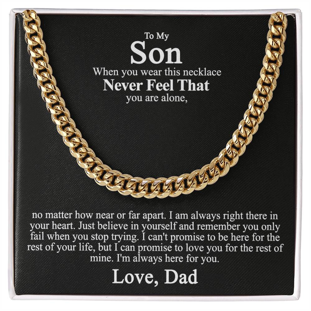 To My Son Cuban Chain Necklace From Dad Father To Son Gifts Grad Gifts for Son 175304946264