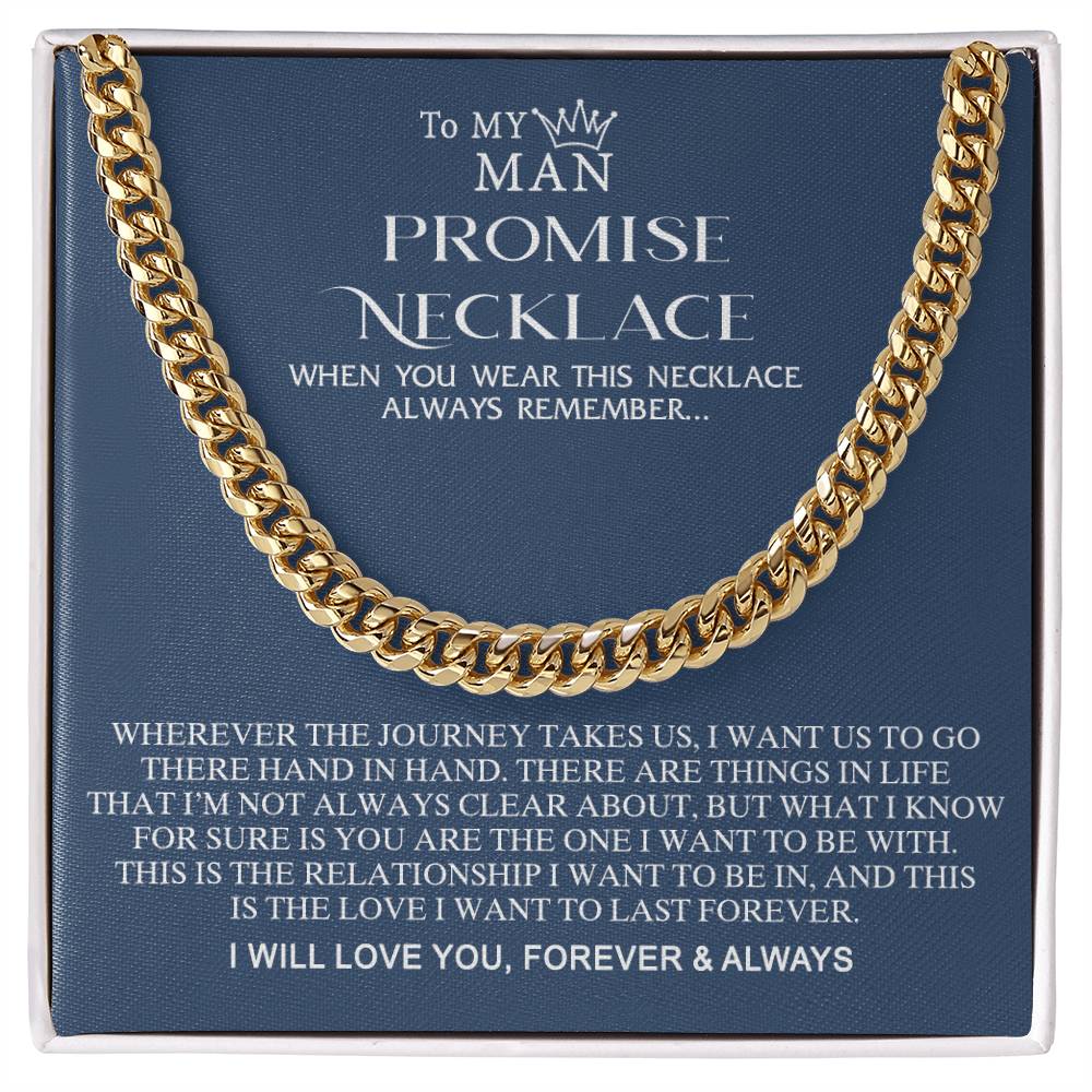 To My Man Necklace Promise Necklace for Him, Promise Gifts for Him for Boyfriend 175087502711