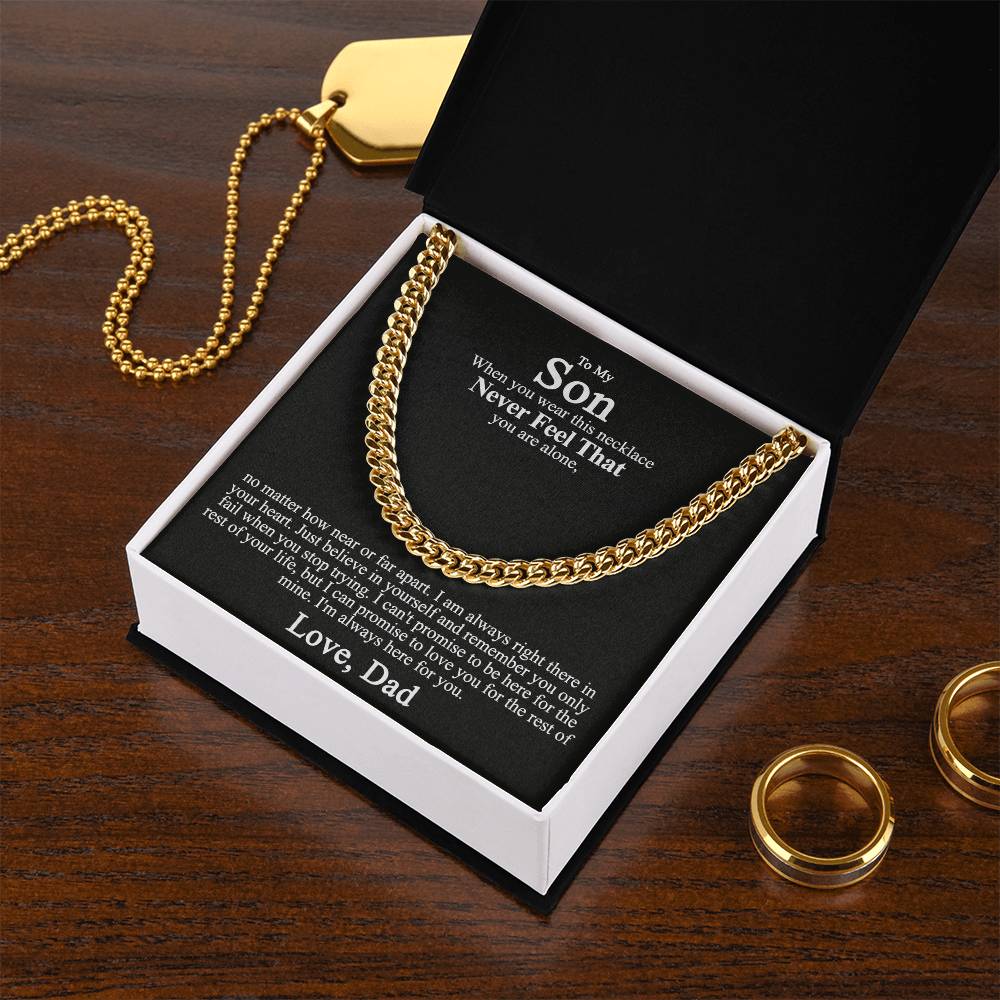 To My Son Cuban Chain Necklace From Dad Father To Son Gifts Grad Gifts for Son 175304946264