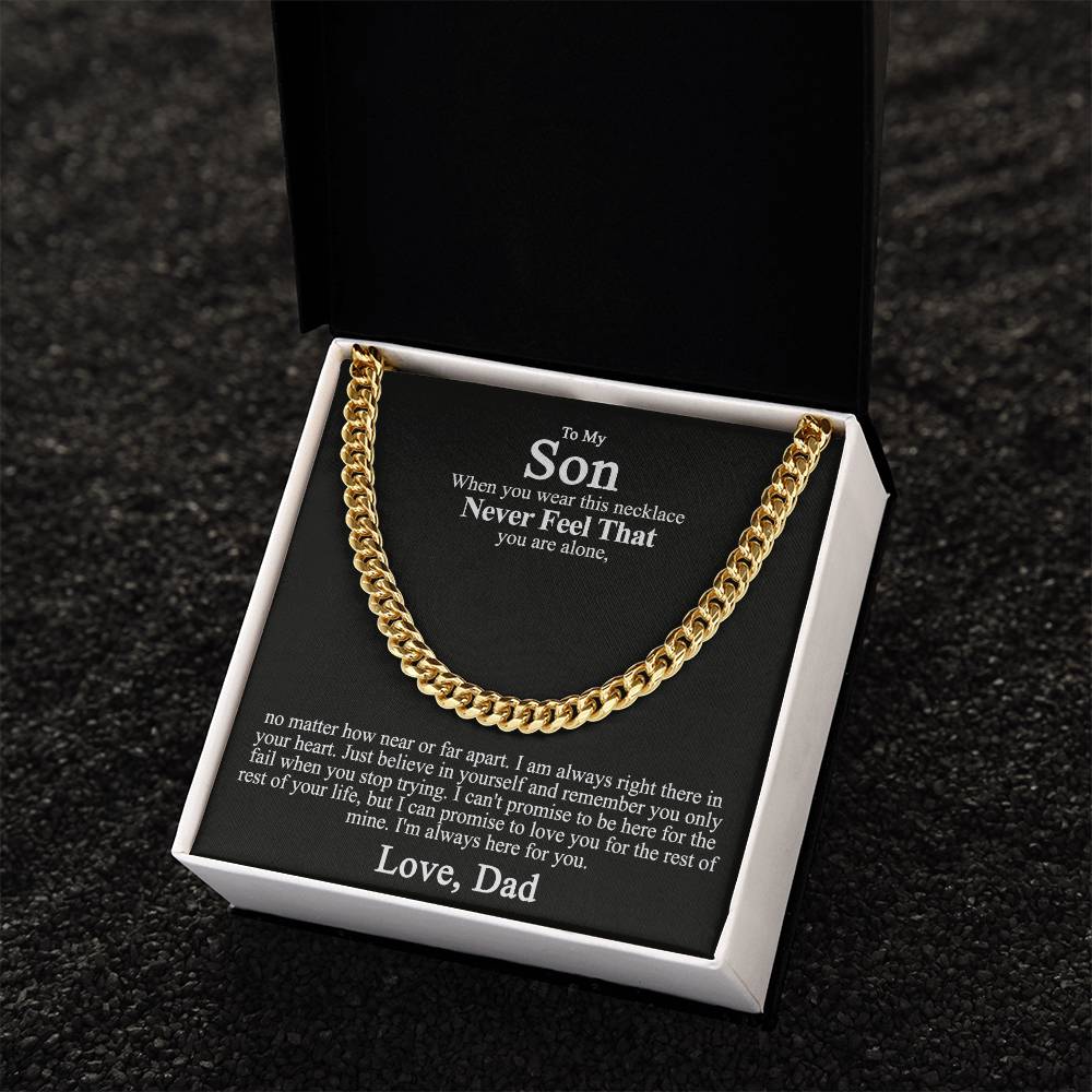 To My Son Cuban Chain Necklace From Dad Father To Son Gifts Grad Gifts for Son 175304946264