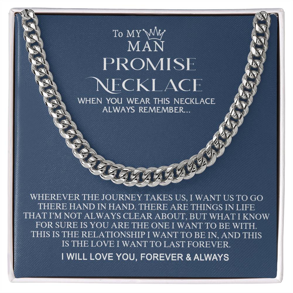 To My Man Necklace Promise Necklace for Him, Promise Gifts for Him for Boyfriend 175087502711