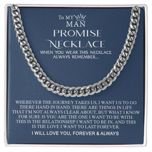 To My Man Necklace Promise Necklace for Him, Promise Gifts for Him for Boyfriend 175087502711