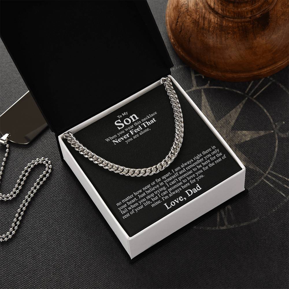 To My Son Cuban Chain Necklace From Dad Father To Son Gifts Grad Gifts for Son 175304946264