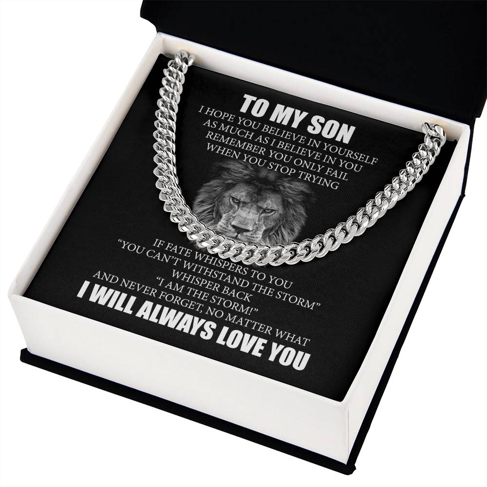 To My Son Gift For Son from Mom, Son Chain Necklace from Dad, Son Birthday Gift 175443800742