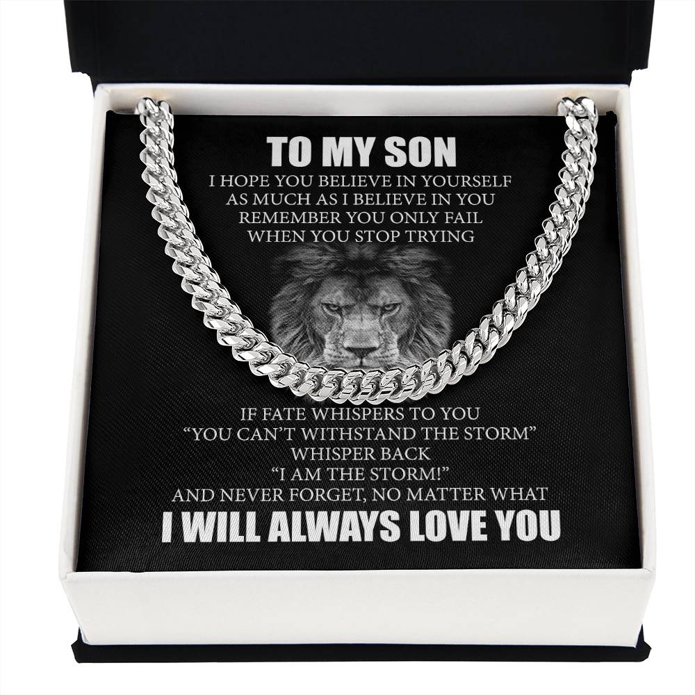 To My Son Gift For Son from Mom, Son Chain Necklace from Dad, Son Birthday Gift 175443800742