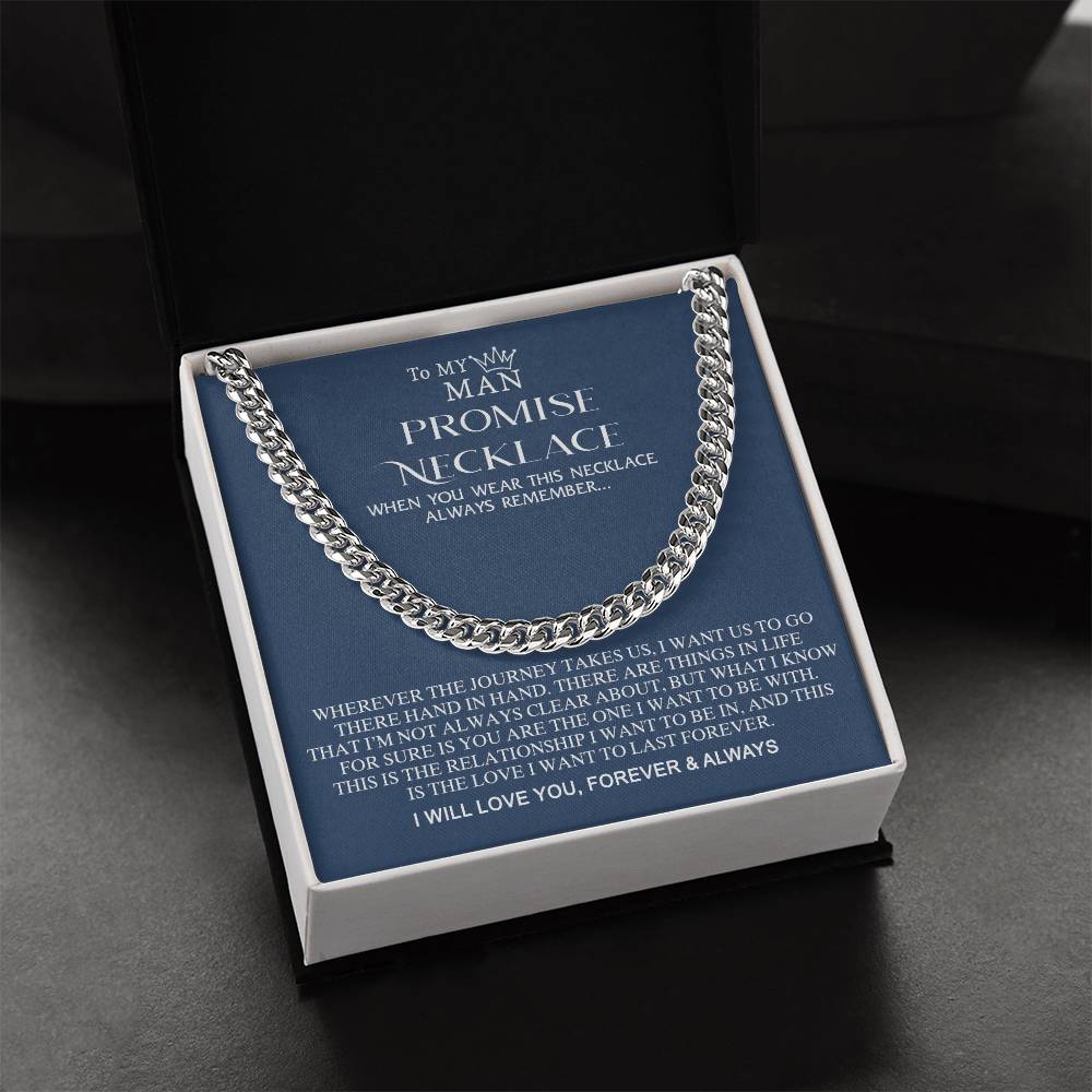To My Man Necklace Promise Necklace for Him, Promise Gifts for Him for Boyfriend 175087502711