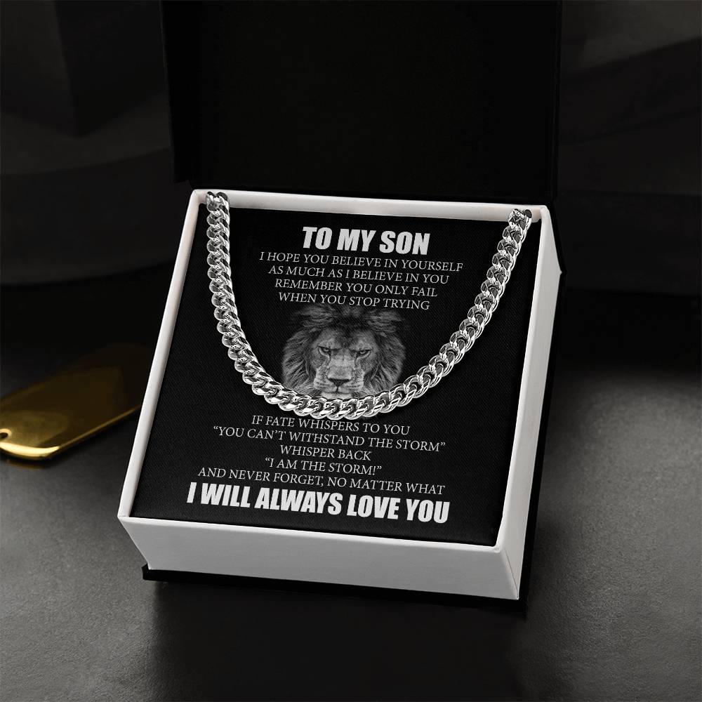 To My Son Gift For Son from Mom, Son Chain Necklace from Dad, Son Birthday Gift 175443800742