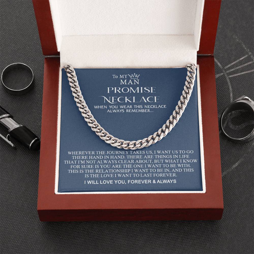 To My Man Necklace Promise Necklace for Him, Promise Gifts for Him for Boyfriend 175087502711