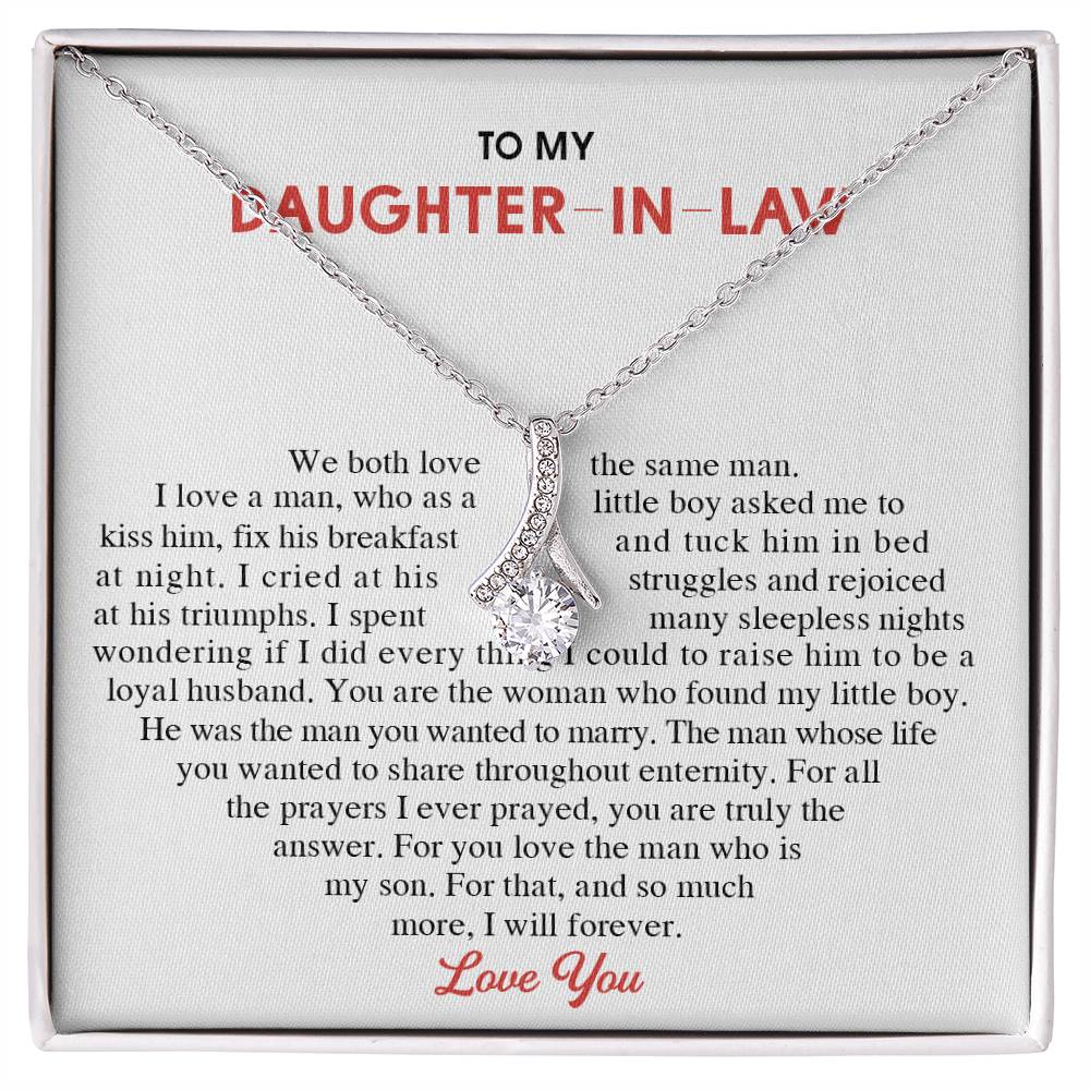 To My Daughter-in-Law Alluring Beauty Necklace Birthday Graduation Gift For Her