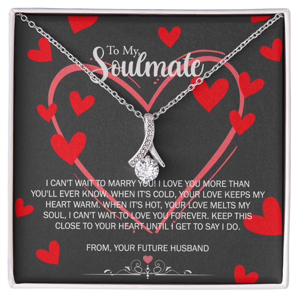 To My Soulmate Necklace for Future Wife Girlfriend Fiancee Anniversary Gift