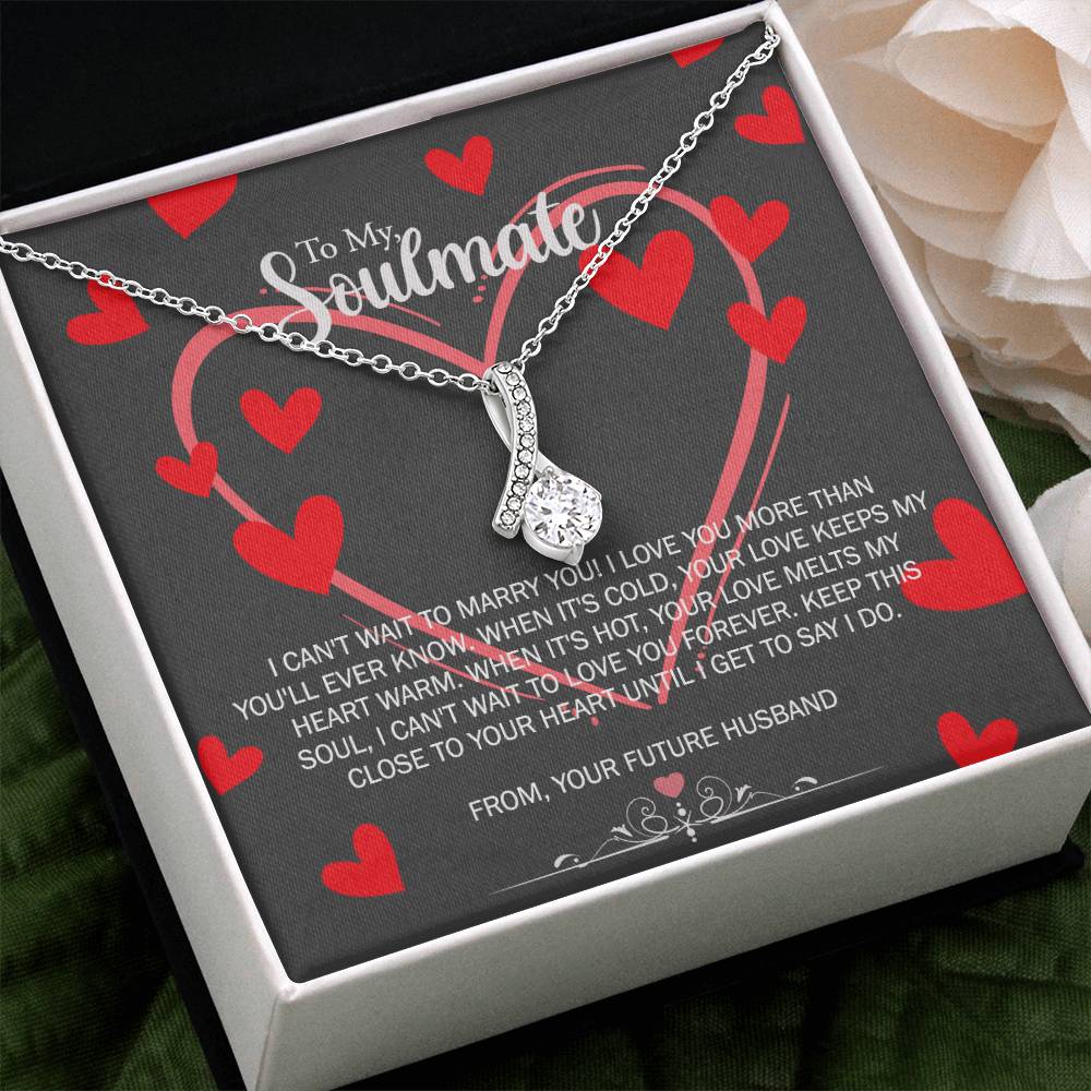To My Soulmate Necklace for Future Wife Girlfriend Fiancee Anniversary Gift