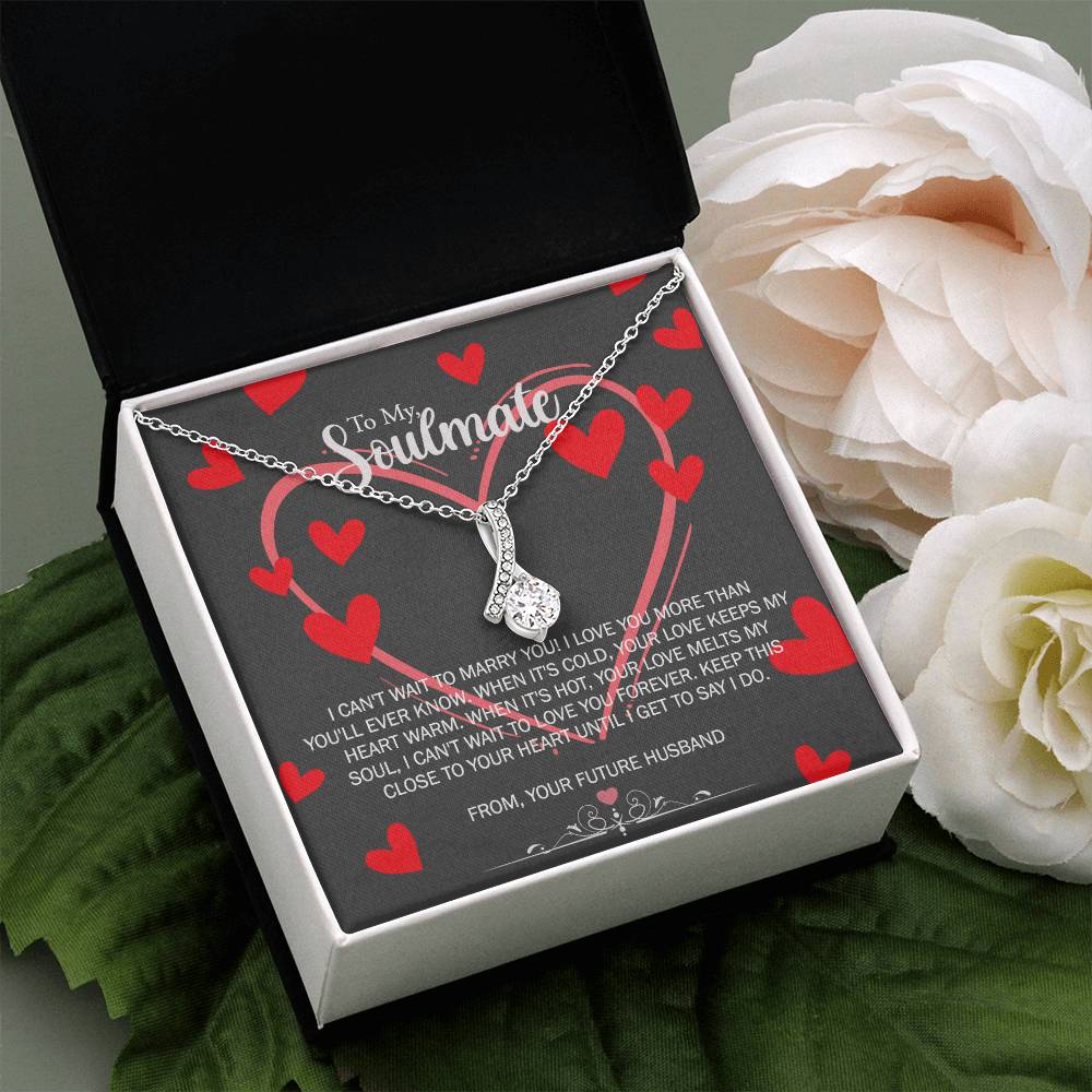 To My Soulmate Necklace for Future Wife Girlfriend Fiancee Anniversary Gift