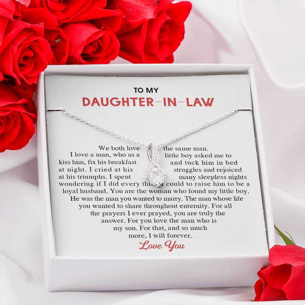 To My Daughter-in-Law Alluring Beauty Necklace Birthday Graduation Gift For Her