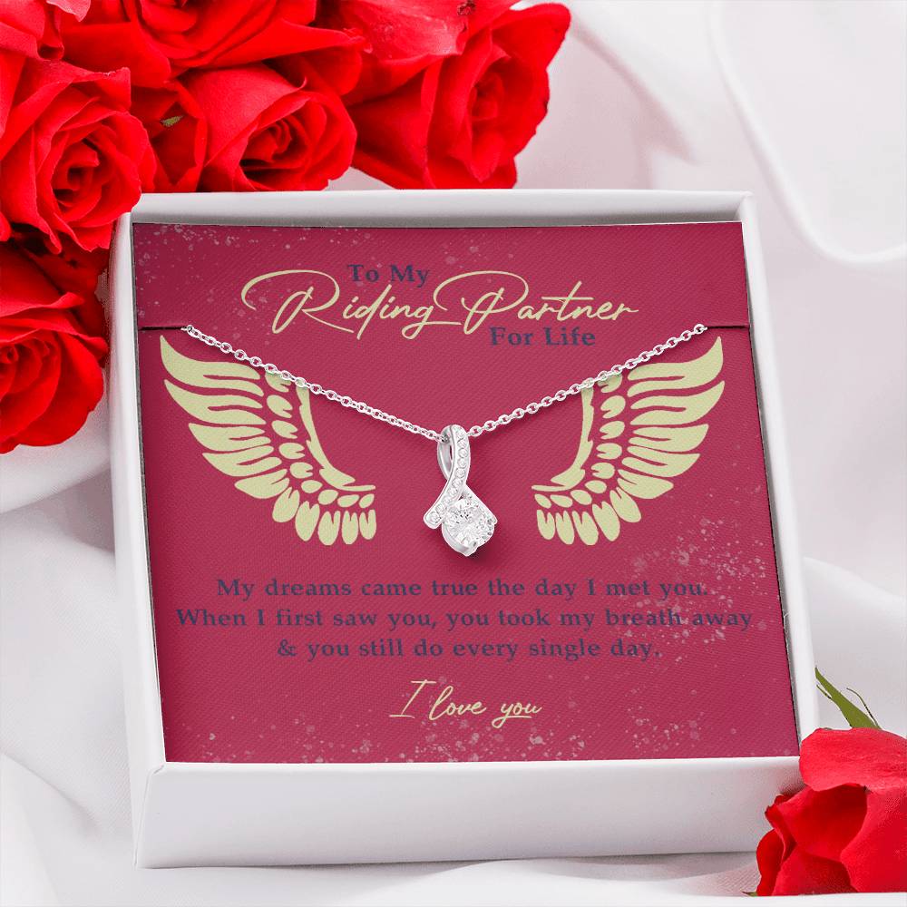 To My Riding Partner for Life Necklace Biker Wife Motorcycle Jewelry For Women