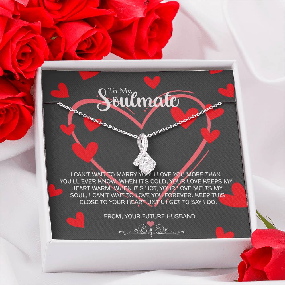 To My Soulmate Necklace for Future Wife Girlfriend Fiancee Anniversary Gift