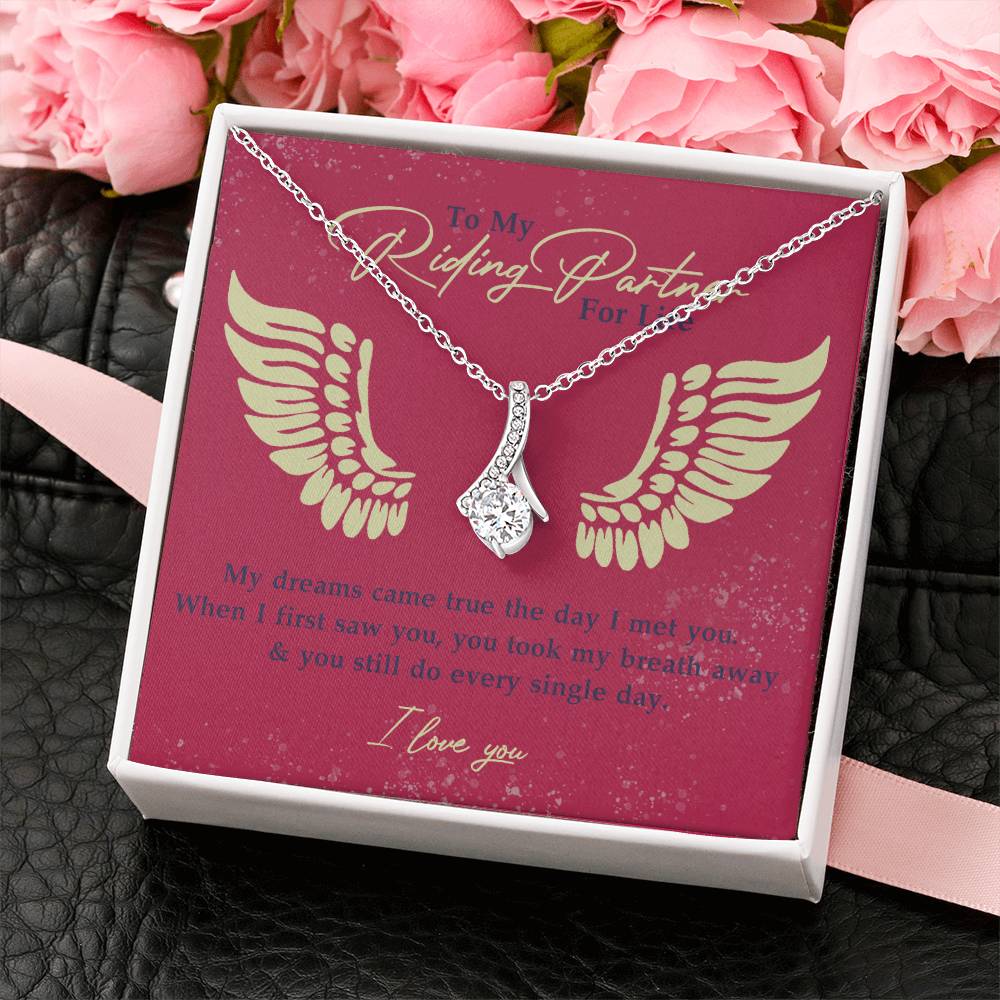 To My Riding Partner for Life Necklace Biker Wife Motorcycle Jewelry For Women