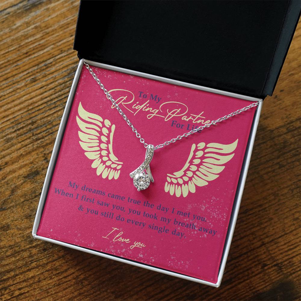 To My Riding Partner for Life Necklace Biker Wife Motorcycle Jewelry For Women