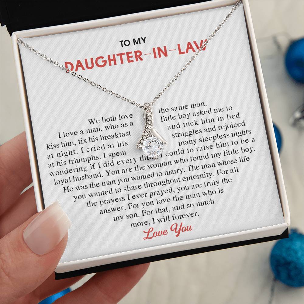To My Daughter-in-Law Alluring Beauty Necklace Birthday Graduation Gift For Her