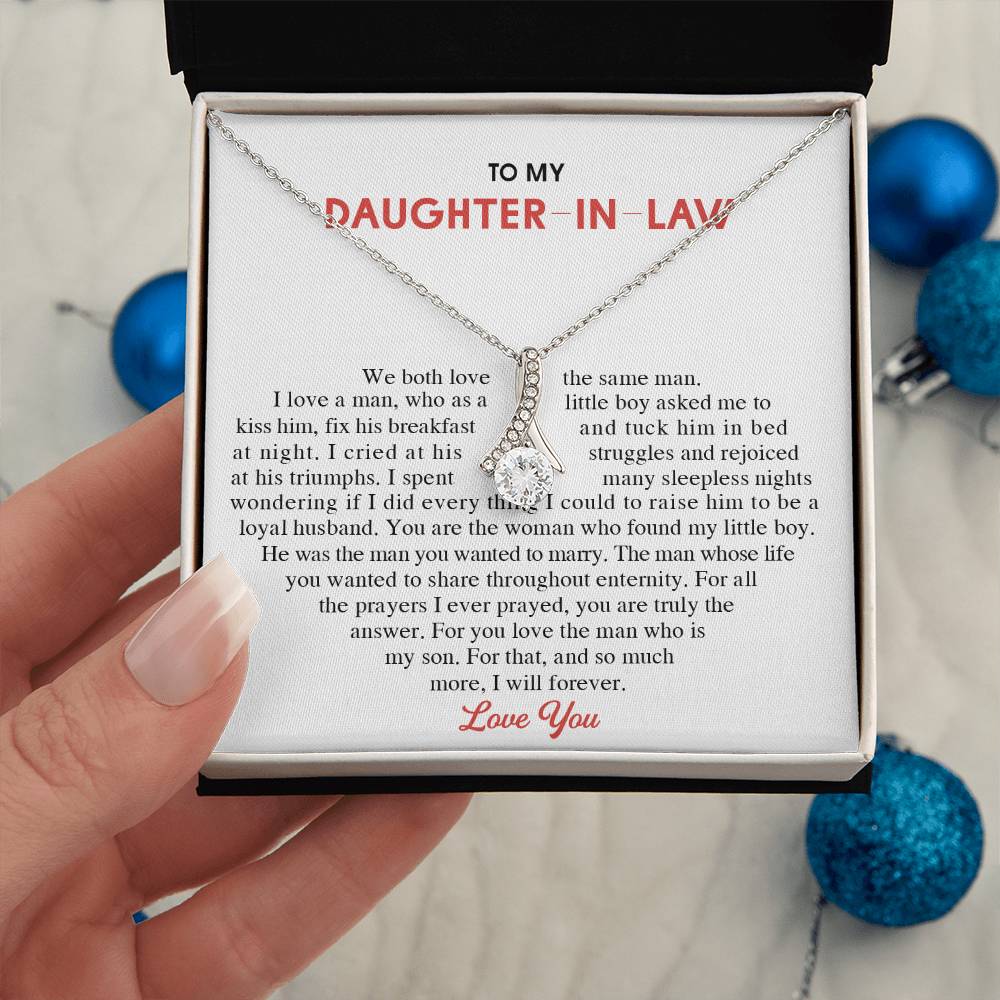 To My Daughter-in-Law Alluring Beauty Necklace Birthday Graduation Gift For Her