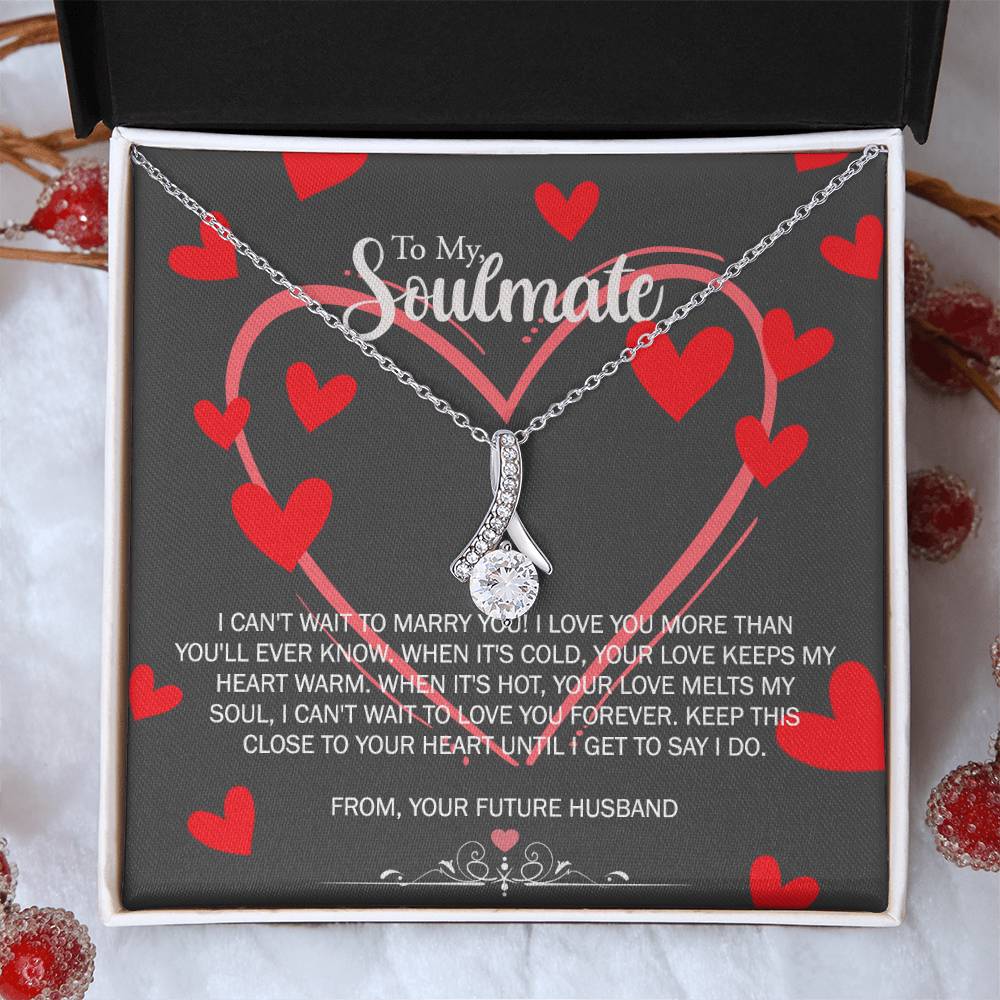 To My Soulmate Necklace for Future Wife Girlfriend Fiancee Anniversary Gift