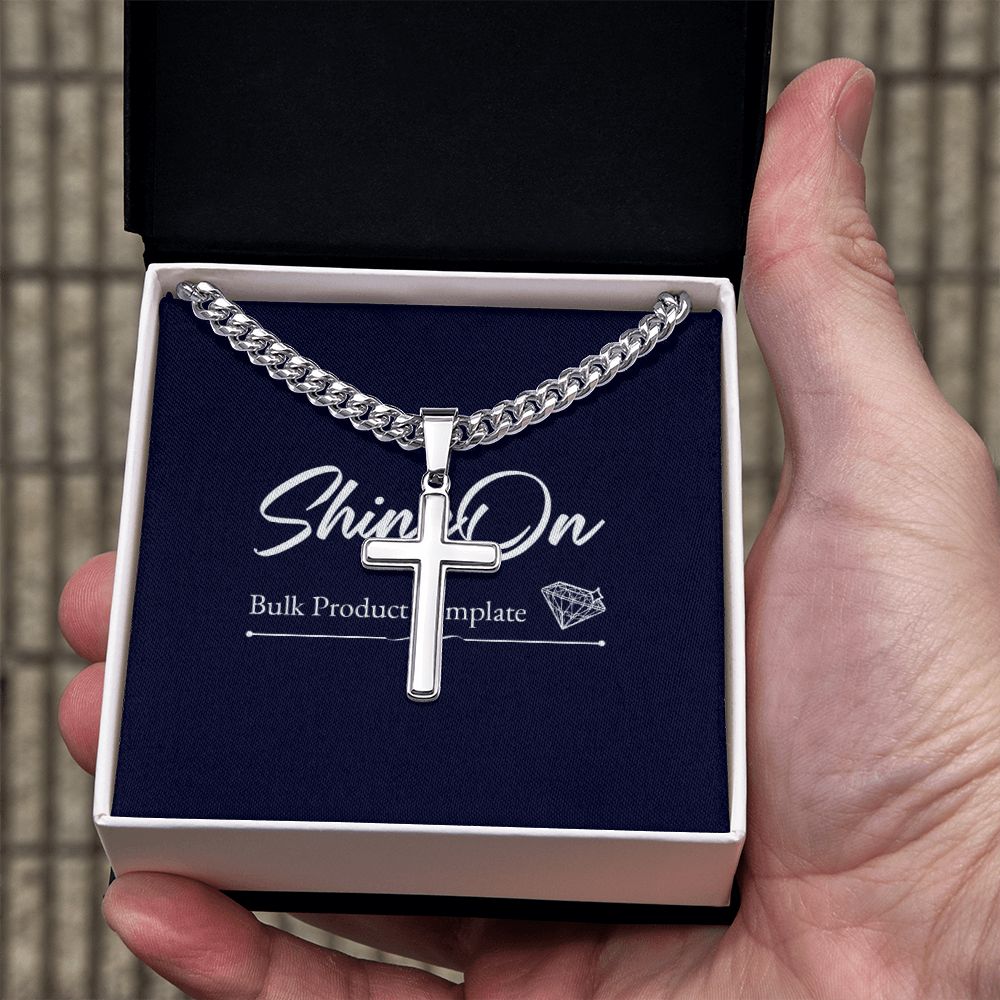 Cuban Chain with Artisan Cross Necklace