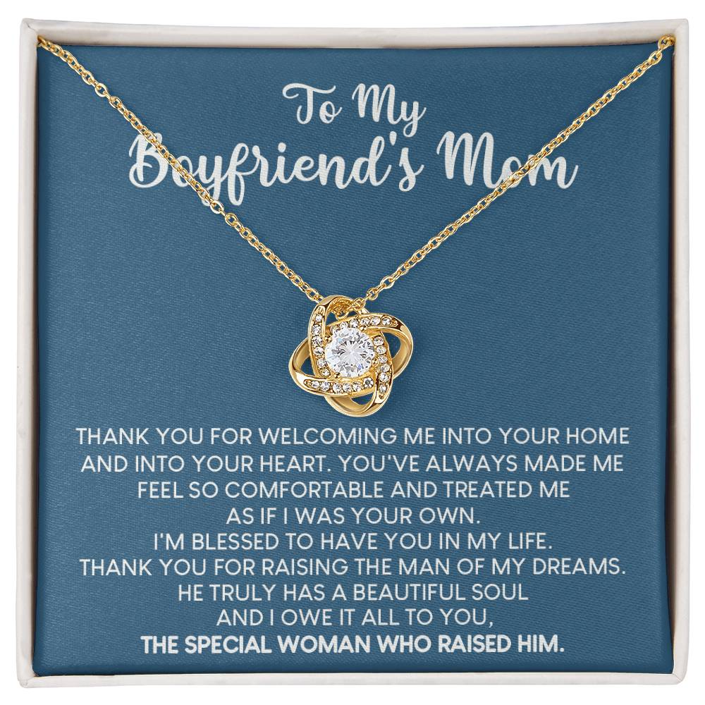 To My Boyfriend's Mom Necklace From Him, Daughter Gift For Mom, Gift Necklace for My Boyfriend's Mom Christmas, Necklace Gift For Bf Mom, Mothers Day Necklace For Boyfriends Mom From Girlfriend Mom