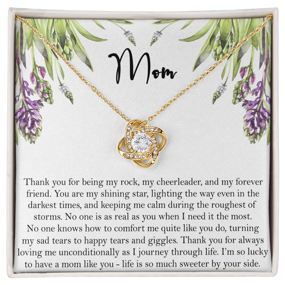 Thank You Mom Gift Necklace, To My Mom Love Knot Necklace Gift From Daughter And Mother Love Knot Pendant Gift For Mom, Bonus Mom Gift Necklace Thank You Pendant Gift For Mom, Jewelry Gift For Women