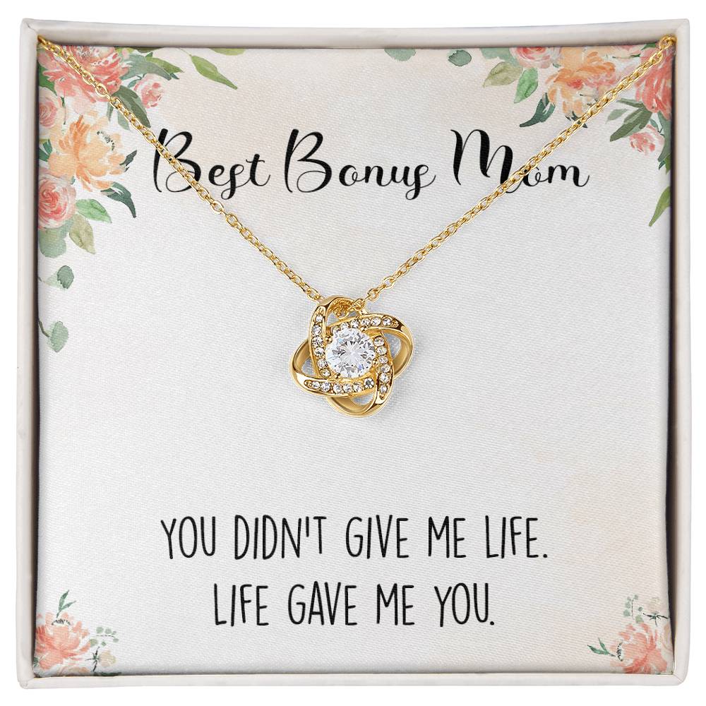 Personalized Necklace Gift For Bonus Mom, To The Best Bonus Mom Necklace From Bonus Daughter, Custom Name Card Necklace Gift For Bonus Mom, Jewelry For Women, Bonus Son Gift On Mothers Day, Birthday