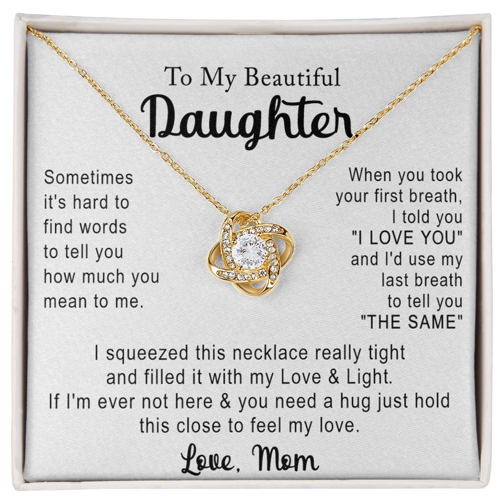 Mother to Daughter Gifts Necklace from Mom to Daughter Necklace, Necklace for Daughter from Mom, To My Beautiful Daughter Gift Necklace from Daddy Includes Gift Box and Message Card