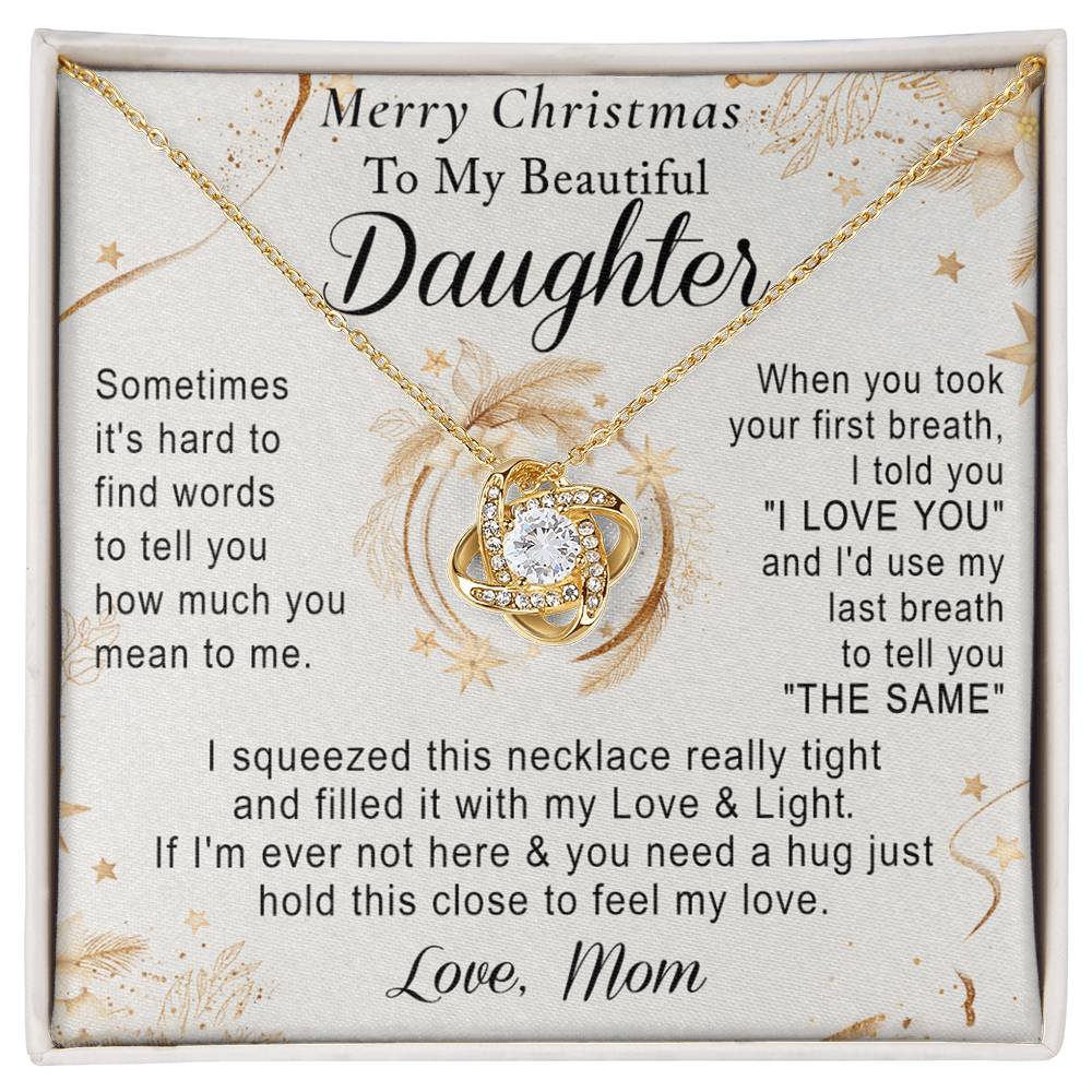 Personalized Gift Necklace - To My Daughter Necklace from Mom Graduation Gift Necklace for Daughter from Mother Daughter Christmas Necklace from Mom for Xmas Holiday Gifts Jewelry Gift For Girls