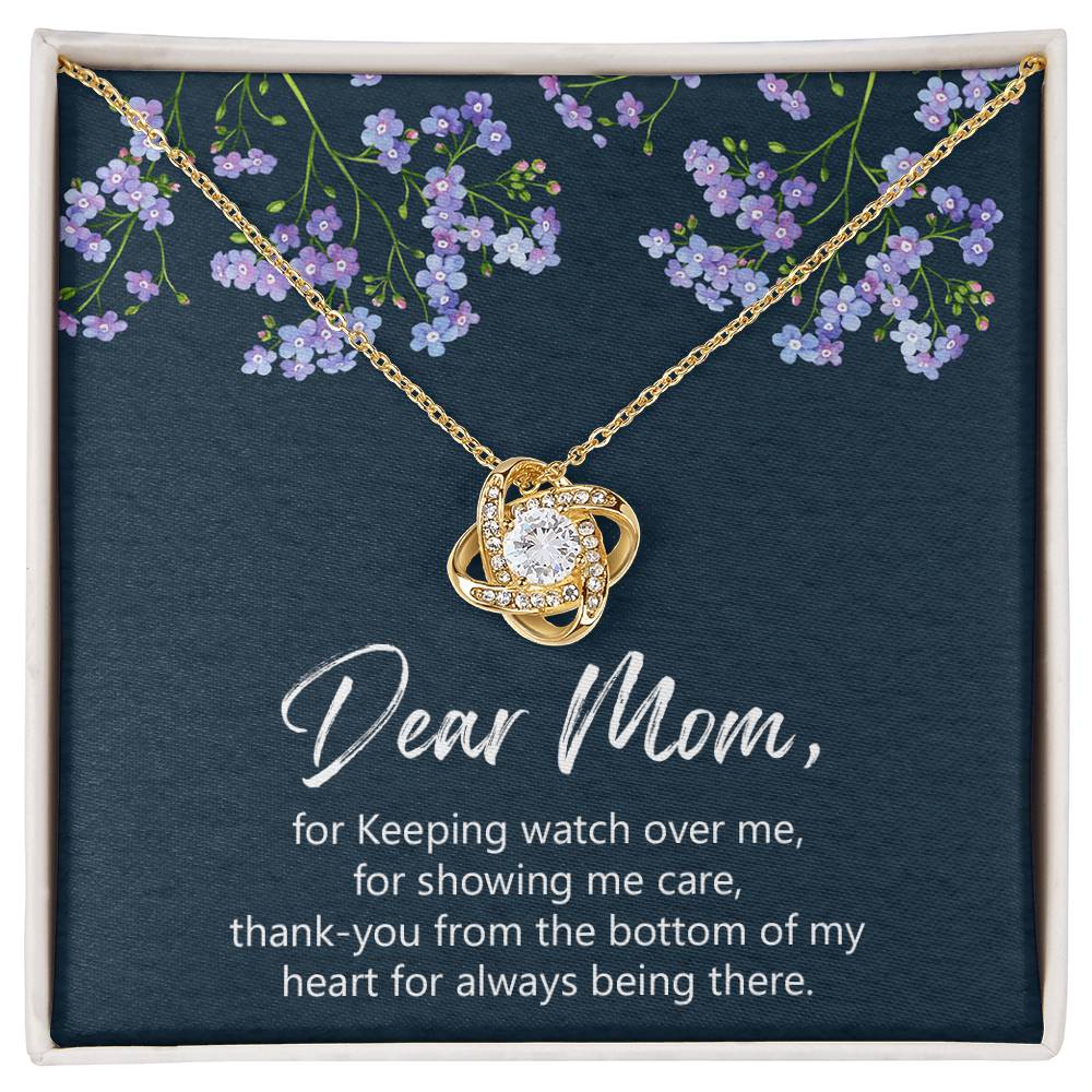 Dear Mom Gift Necklace, To My Mom Necklace From Daughter, Mom Gift Necklace, Mother And Daughter Gift Necklace, Love Knot Pendant Gift For Mom, Thank You For Mom Gift Necklace, Jewelry For Mommy