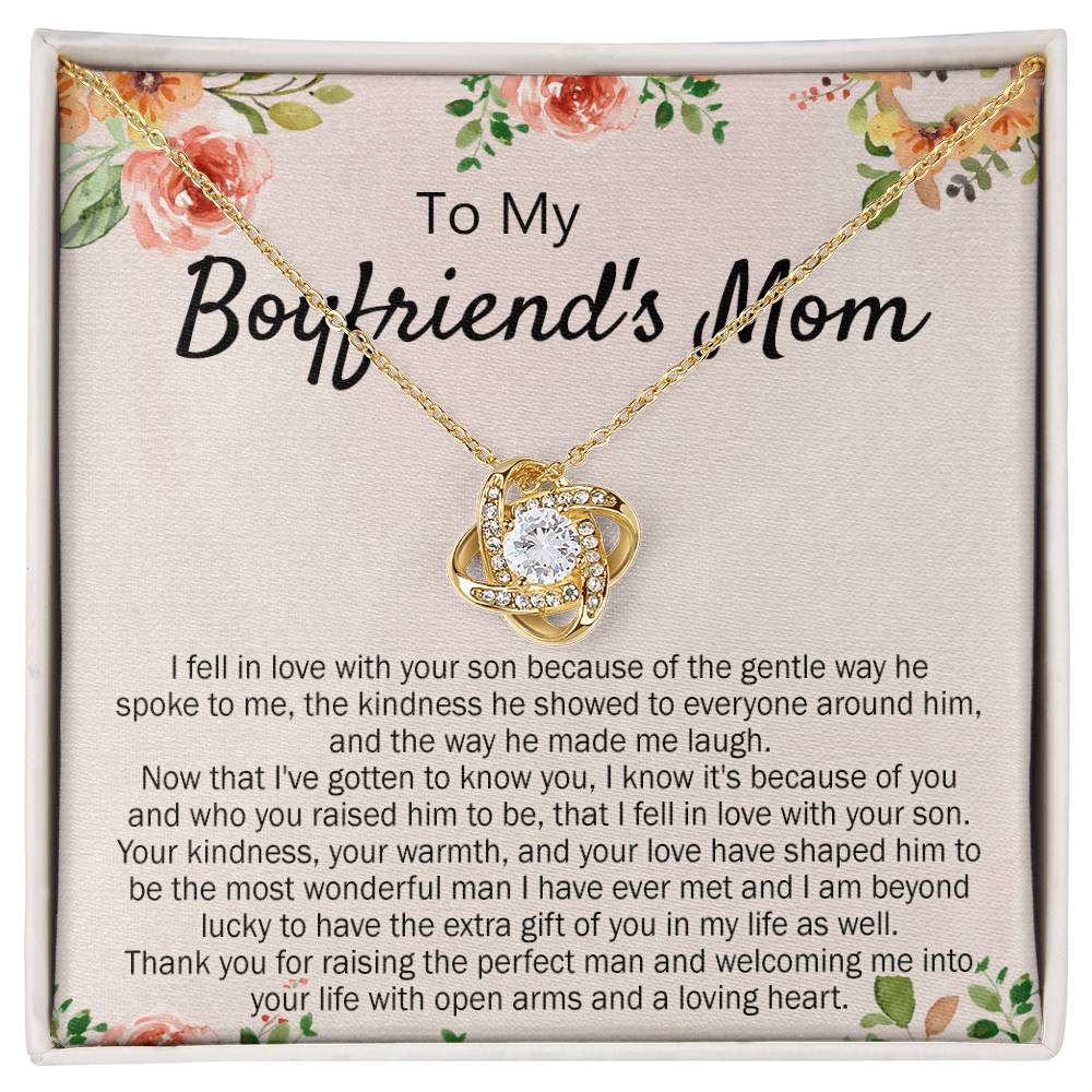 To My Boyfriend's Mom Necklace From Girlfriend Mom, Mothers Day Necklace For Boyfriends Mom From Girlfriend, Presents for Mom Necklace for Women, Necklace For Christmas, Birthday Gift Anniversary