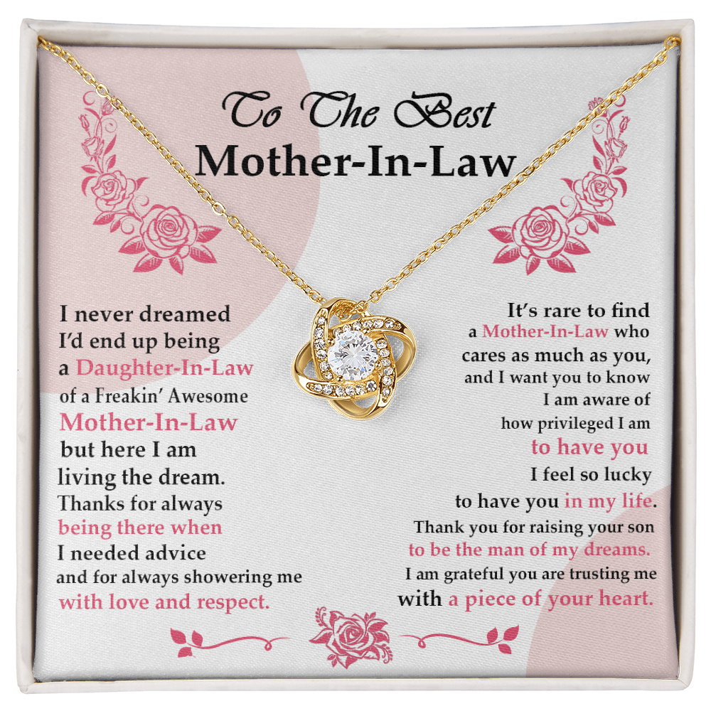 Gift For Mother-In-Law Jewelry Mothers Day Gift Love Knot Necklace Mom Gift